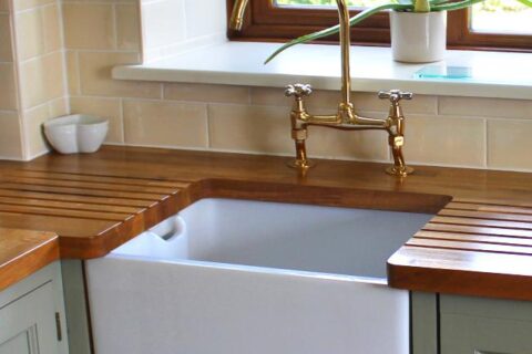A Modular kitchen with classic sink at Greenfield, WI.